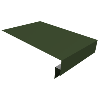 картинка Планка околооконная сложная фальц 0,5 Satin Matt TX RAL 6020 хромовая зелень (2м) Центр Кровли