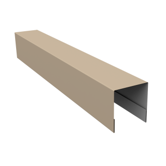 картинка Планка боковая для забора из сайдинга (Блок-хаус new) 0,5 Satin RAL 1015 светлая слоновая кость (2,06м) Центр Кровли