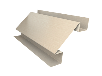 картинка Планка угла внутреннего сложного Экобрус Grand Line 0,45 Print Elite Milky Wood TwinColor (3м) Центр Кровли
