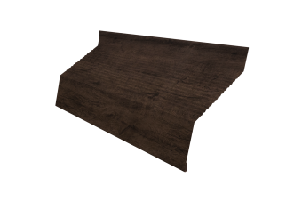 картинка Ламель забора жалюзи Milan new gofr 0,45 Print Elite с пленкой Antique Wood TwinColor Центр Кровли