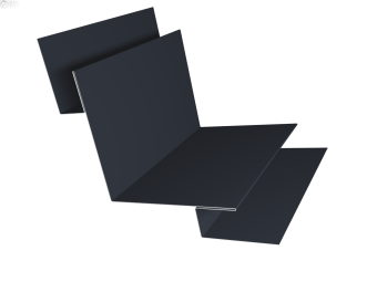 картинка Угол внутренний сложный 90 градусов Grand Line 0,5 Velur RAL 7024 мокрый асфальт (2м) Центр Кровли