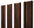 Штакетник М-образный А с прямым резом 0,45 Print-Double Premium Cherry Wood Dark F Центр Кровли