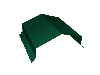 картинка Парапетная крышка угольная 150мм 0,45 PE-Double с пленкой RAL 6005 зеленый мох (2м) Центр Кровли