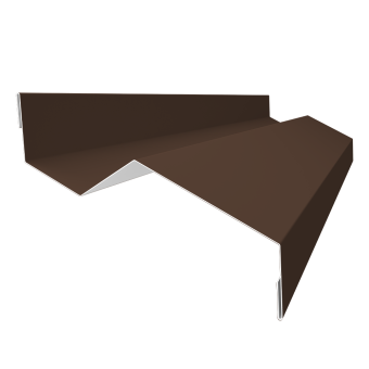 картинка Планка примыкания внакладку Фартук S6 пристенный накладной 0,45 Drap RAL 8017 шоколад (3м) Центр Кровли
