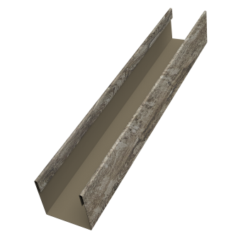 картинка Стойка жалюзи Milan Slim 0,45 Print Elite Nordic Wood TwinColor (3м) Центр Кровли
