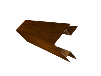 картинка Угол внешний сложный 75х75 0,45 Print Premium Golden Wood Intense FTC (2м) Центр Кровли