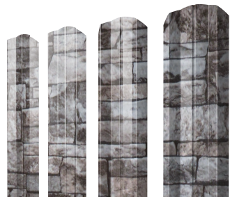 картинка Штакетник М-образный А фигурный 0,45 Print Elite Fine Stone TwinColor Центр Кровли