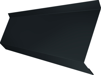 картинка Планка примыкания в штробу 60 Grand Line 0,5 Полидэкстер TwinColor RAL 7016 антрацитово-серый (2м) Центр Кровли