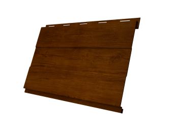 картинка Софит Вертикаль 0,2 prof Grand line 0,45 Print-Double Premium с пленкой Golden Wood Intense F Центр Кровли
