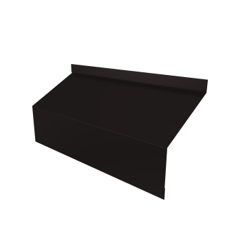 картинка Ламель забора жалюзи Milan/Milan new стартовая/финишная для калиток и ворот 0,5 Drap RAL 9005 черный Центр Кровли