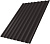 Профнастил С20R Grand Line 0,5 GreenCoat Pural БТ матовый RR 32 темно-коричневый (RAL 8019 серо-коричневый) Центр Кровли