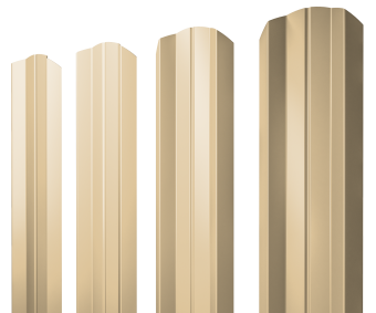 картинка Штакетник М-образный А фигурный 0,45 PE RAL 1014 слоновая кость Центр Кровли