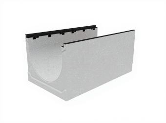 картинка Лоток водоотводный бетонный коробчатый Gidrolica (СО-500мм), с чугунной насадкой КU 100.60,3 (50).60(51)-BGZ-S, №30-0 Центр Кровли