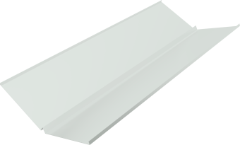 картинка Планка ендовы нижней с компенсатором Grand Line 0,45 PE-Double с пленкой RAL 9003 сигнальный белый (3м) Центр Кровли