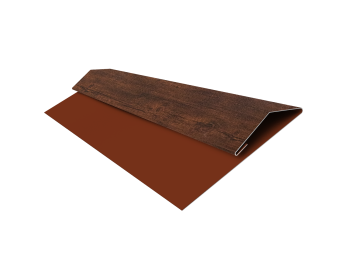 картинка Планка стартово-финишная Экобрус Grand Line 0,4 Print Premium Cherry Wood Dark FTC (3м) Центр Кровли