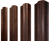 Штакетник М-образный B фигурный 0,4 Print Premium Cherry Wood Fresh TwinColor Центр Кровли