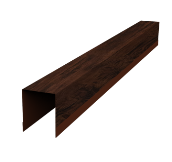 картинка Планка опорная составная внутренняя для забора жалюзи Palermo 0,45 Print Elite Cherry Wood TwinColor (2,5м) Центр Кровли