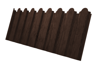 картинка Профнастил С20A фигурный 0,45 Print Premium Antique Wood TwinColor Центр Кровли