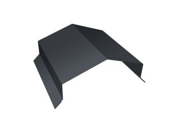 картинка Парапетная крышка угольная 150мм Grand Line 0,5 Velur RAL 7024 мокрый асфальт (2м) Центр Кровли