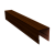 Планка боковая для забора из сайдинга (Квадро брус, Вертикаль) 0,45 Print Elite Choco Wood TwinColor (3м) Центр Кровли