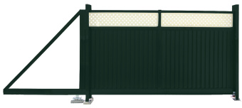 картинка Ворота откатные Estet Plus 2,0х3,5 RAL 6005/1014 Центр Кровли