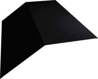 картинка Планка конька плоского 190х190 Grand Line 0,5 Drap ТХ RAL 9005 черный (3м) Центр Кровли