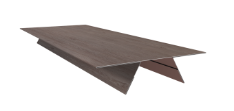 картинка Планка стыковочная составная верхняя 0,45 Print Elite White Wood TwinColor (3м) Центр Кровли