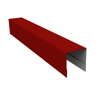 картинка Планка боковая для забора из сайдинга (Блок-хаус new) 0,45 PE RAL 3011 коричнево-красный (3м) Центр Кровли