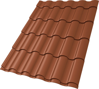 картинка Профиль волновой "Кредо" ("Kredo") 0,45 Drap RAL 8004 терракота Центр Кровли