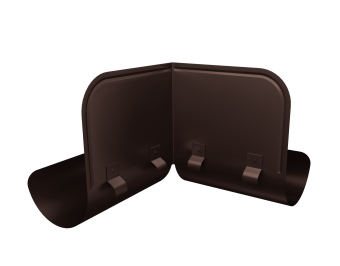 фото Ограничитель перелива угловой Grand Line 125/90 RAL 8017 шоколад Центр Кровли картинка Ограничитель перелива угловой Grand Line 125/90 RAL 8017 шоколад Центр Кровли