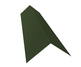 картинка Планка конька плоского 145х145 0,5 Satin Matt TX RAL 6020 хромовая зелень (2м) Центр Кровли