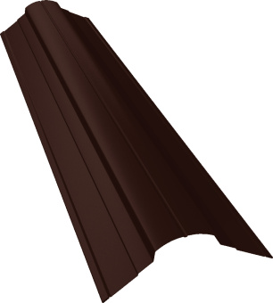 картинка Планка конька фигурного 70х70 Grand Line 0,5 Drap ТХ RAL 8017 шоколад (2м) Центр Кровли