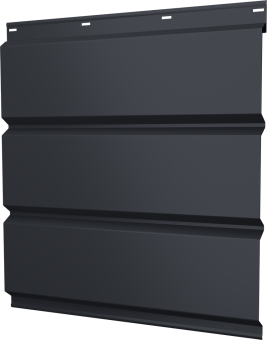 картинка Софит металлический Классик Grand Line без перфорации 0,45 Drap TX с пленкой RAL 7024 мокрый асфальт Центр Кровли