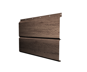 картинка Софит ЭкоБрус new c перфорацией 0,45 Print Premium с пленкой Almond Wood Fresh Центр Кровли