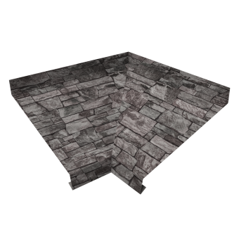 картинка Угол отлива внутренний 100 0,45 Print Elite с пленкой Fine Stone TwinColor Центр Кровли