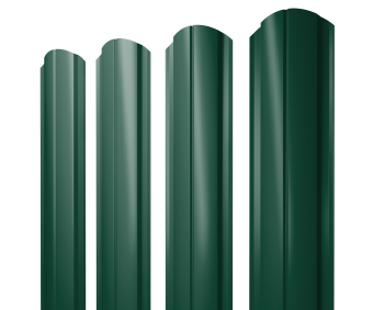 картинка Штакетник Полукруглый Slim фигурный 0,45 Drap TR RAL 6005 зеленый мох Центр Кровли