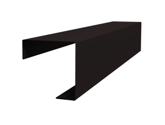 картинка Угол внешний простой фальц Grand Line 0,5 Velur RAL 9005 черный (2м) Центр Кровли