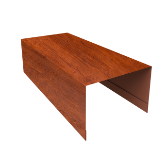 картинка Крышка для забора из сайдинга ЭкоБрус 0,45 Print Premium Golden Wood Fresh TwinColor (2,5м) Центр Кровли