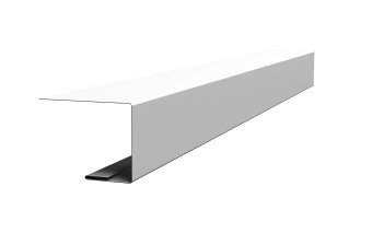 картинка Планка завершающая для Кликфальц Pro 0,45 PE-Double с пленкой RAL 9003 сигнальный белый (3м) Центр Кровли