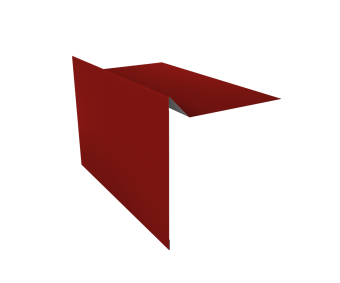 картинка Планка ветровая для мягкой кровли 130х25х100 0,45 PE с пленкой RAL 3011 коричнево-красный (3м) Центр Кровли