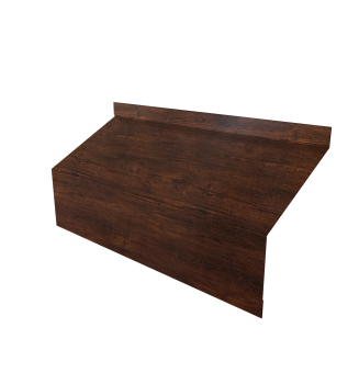 картинка Ламель забора жалюзи Milan/Milan new стартовая/финишная для калиток и ворот 0,45 Print-Double Premium Cherry Wood Dark F Центр Кровли