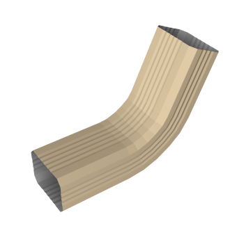 картинка Колено стока гофрированное Vortex Lite 76х102мм PE RAL 1014 слоновая кость Центр Кровли