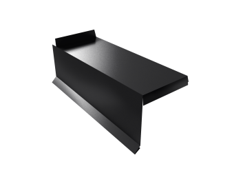 картинка Планка торцевая сегментная Квадро профи Grand Line Левая 0,45 Drap RAL 9005 черный Центр Кровли