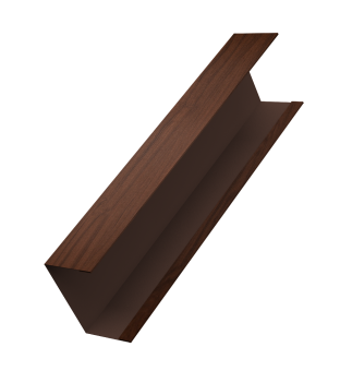 картинка Крышка жалюзи Milan, Tokyo (для калиток, ворот) 0,45 Print Elite Choco Wood TwinColor (2м) Центр Кровли