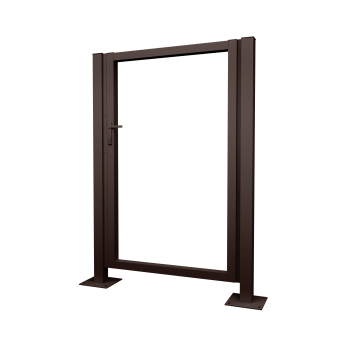 картинка Калитка Жалюзи 2,0х1 прямоугольный фланец 230х230 RAL 8017 без заполнения Центр Кровли