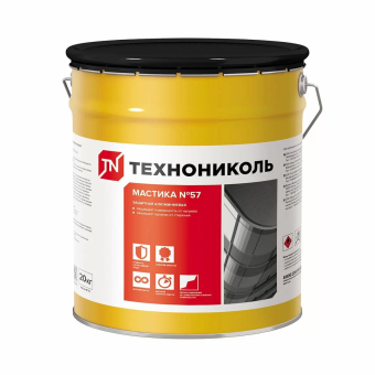 картинка Мастика защитная алюминиевая Технониколь №57 20кг (ведро) Центр Кровли