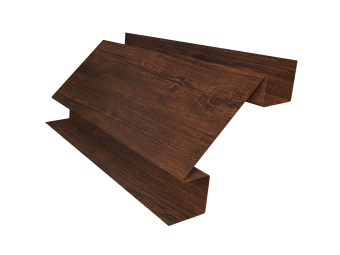 картинка Планка угла внутреннего сложного Экобрус Grand Line 0,45 Print-Double Premium Cherry Wood Dark F (3м) Центр Кровли