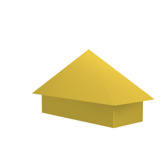 картинка Колпак на полустолб для С21 0,45 PE с пленкой RAL 1018 цинково-желтый Центр Кровли