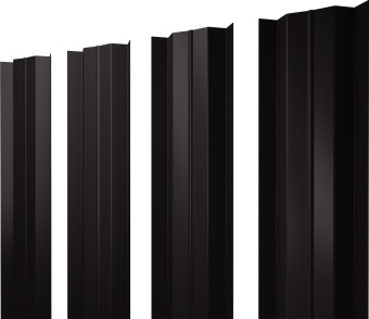 картинка Штакетник М-образный B с прямым резом Grand Line 0,4 PE-Double RR 32 темно-коричневый Центр Кровли