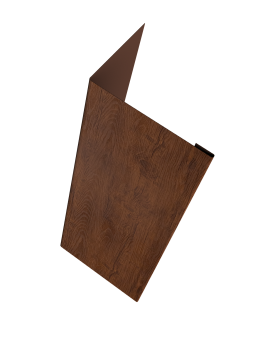 картинка Нащельник (для калиток и ворот) 25х35 жалюзи Milan, Tokyo, Palermo 0,45 Print Premium Golden Wood Fresh TwinColor (L1,68) Центр Кровли